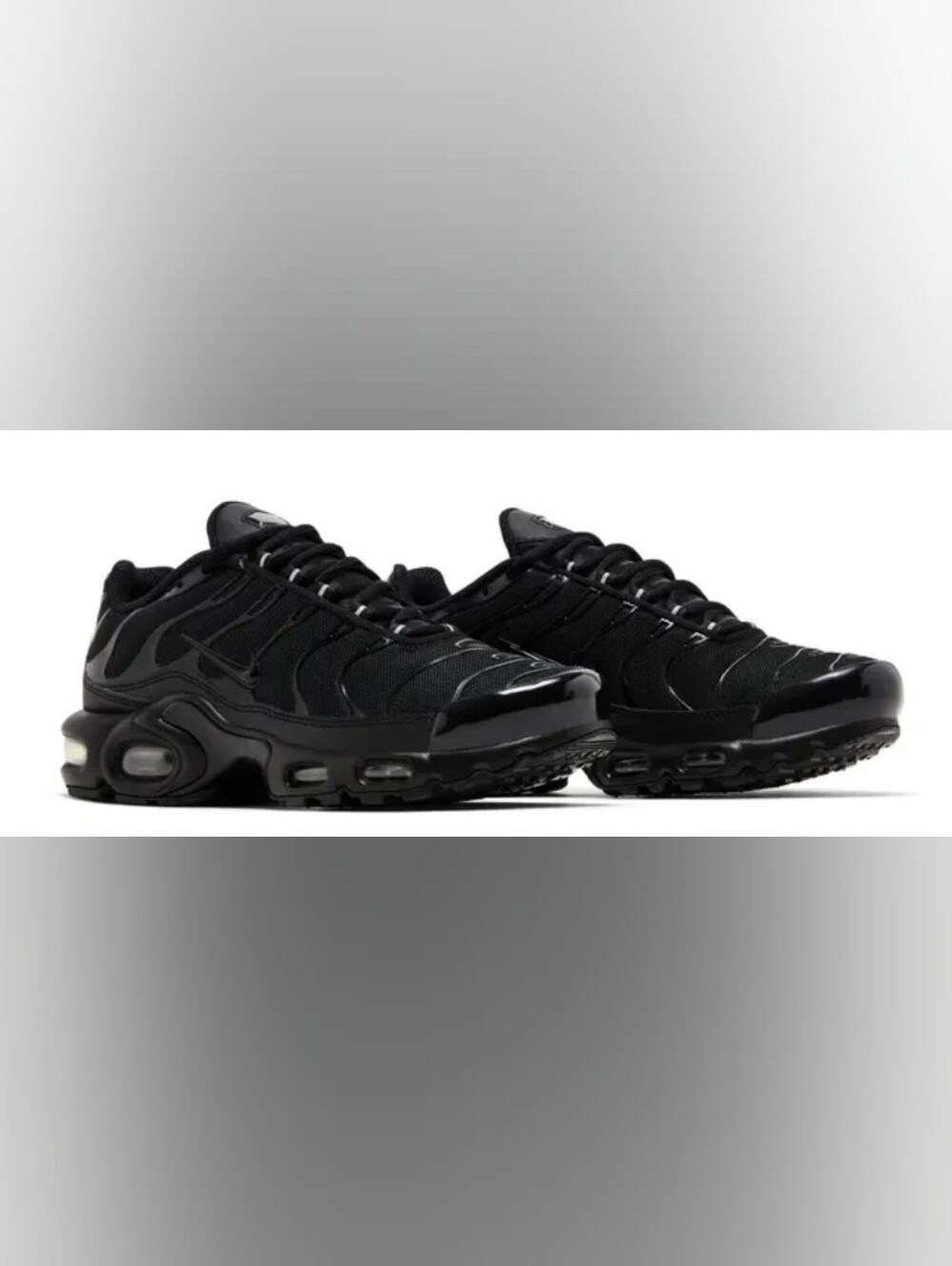 Nike Wmns Air Max Plus 'Triple Black Sneakers Size 9.5 NIB MSRP $190